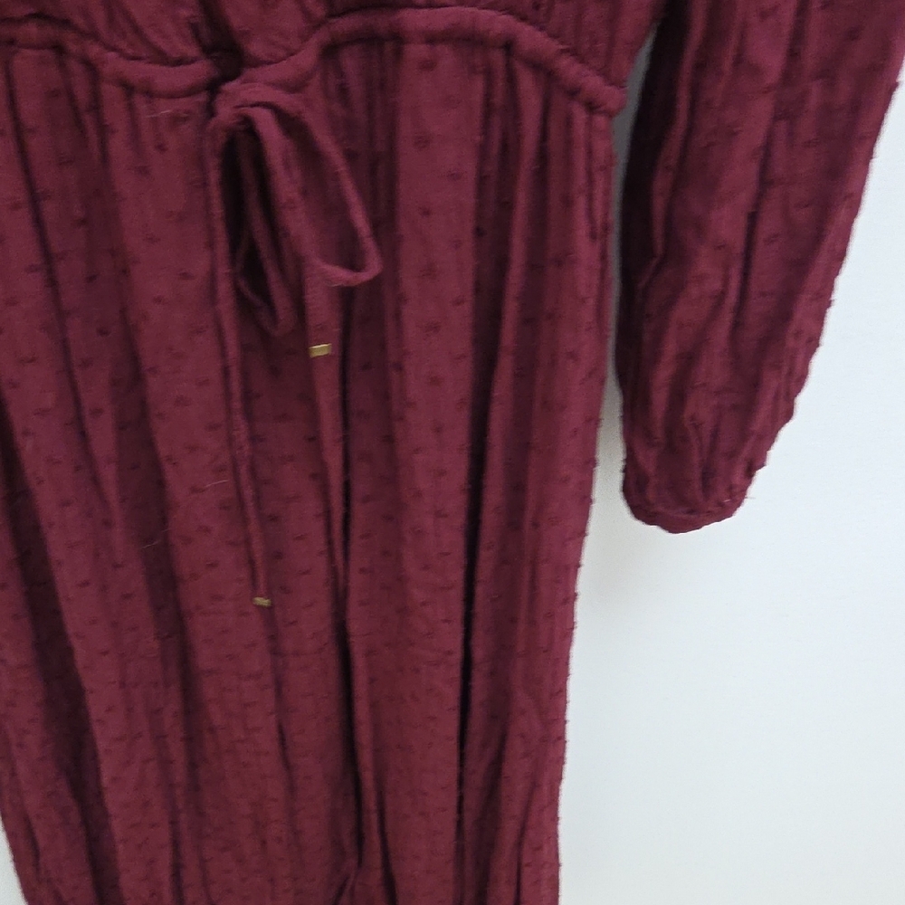 $5/$25-LOFT- Petite-Burgundy Long Sleeve Dress-EUC - Picture 4 of 6